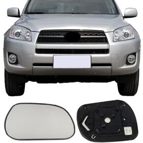 Driver Side Mirror Replacement Glass for Toyota RAV4 2006-2012, Automotive Exterior Heated Left Side View Mirror Glass for Toyota RAV4 2006 2007 2008 2009 2010 2011 2012
