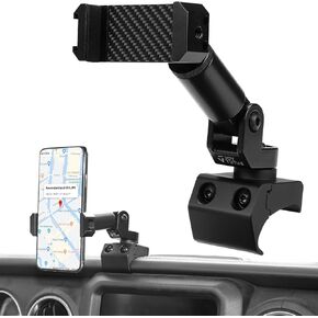 JOYTUTUS Heavy Duty Phone Mount for JL, Dash Mount Cell Phone Holder Compatible with Wrangler JL 2024 (Includes JL 4XE) & Gladiator JT 2024, Phone Holder Compatible with iPhone Android Smartphone