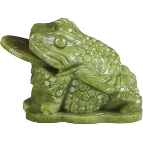 Feng Shui Jade Money Frog with Coin in Mouth 1.1LB