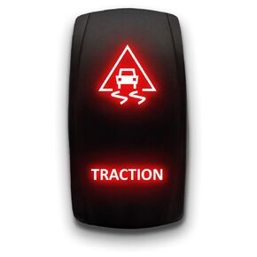 Traction - Blue - Laser Etched Toggle Switch 20A 12V - Vertical Rocker Switch 5-Pin DPST