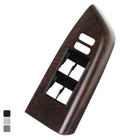 Door Window Switch Bezel Front Left Driver Side Compatible with Toyoya Tundra 2007-2013 Sequoia 2010-2017 Brown Wood