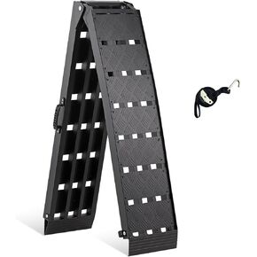 gardhom Heavy Duty Ramps 1500lbs Capacity Aluminum Motorcycle Ramp for Pickup Trucks 7.5FT Folding Loading Ramps for ATV UTV Pickup Motorcycle Dirt Bike Lawn Mower Snow Blower 1 Piece