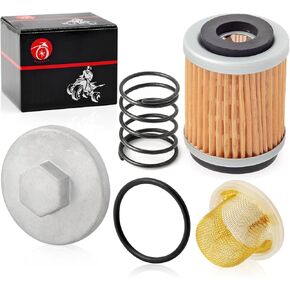 Oil Drain Plug CAP & Spring Oil Filter Strainer For YAMAHA SR185 XT225 BW200 TTR225 TTR230 TW200 MOTO-4 YFM 200 225 Bear Tracker 250 YFM250 Timberwolf 250 YFB250