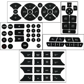 Repair Button Door Steering A/C Radio Stickers Set Kits Fit for Mercedes W204 C250 C350 E-Class ML GL GLK 2007-2014 Dash Button Repair Kit Control Button Repair Decals Sticker