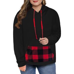 RITERA Plus Size Hoodies For Women Casual Sweatshirt Fall Winter Long Sleeve Oversize Pullover Tops