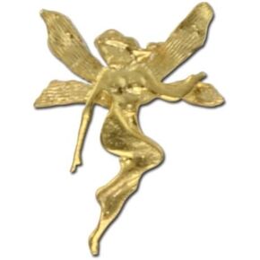 Guardian Angel or Fairy Lapel Pin by StockPins - Small Gold Pin for Good Luck and Protection, Ideal Angel Gift