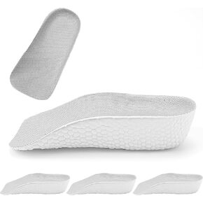 2 Pairs Orthopedic High Pads 1 inch for Men Women - Tall Boy Height Increase Insoles - Arch Support Shoes Heel Lift Cushion Leg Discrepancy Balancer for Plantar Fasciitis, Flat Feet, Foot Pain Relief
