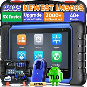 Autel MaxiIM IM508S Android 11 Scanner, 2025 Upgrade of IM508 KM100, XP200 Progammer, Full Bidirectional 3000+ Active Tests, 40+ Hot Services, OE All Systems Diagnostic Scan Tool, 4GB RAM & 64GB ROM