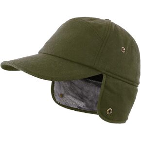 LLmoway Men’s Winter Baseball Cap with Earflaps Fleece Lined Trapper Hunting Hat