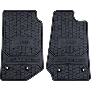 Plasticolor 001803R01 Jeep Wrangler Custom Factory Fit Front Vehicle Floor Mats Model Years 2014-2018 … Black