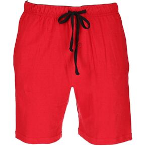 Hanes Men's Jersey Knit Cotton Sleep Shorts (Pack of 3), XL, Red