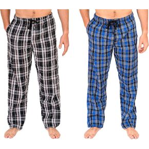 RUGGED FRONTIER Men's 2 Pack Plaid Flannel Pajama Sleep Pant