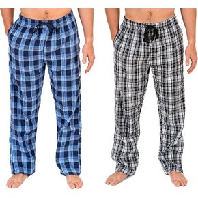 RUGGED FRONTIER Men's 2 Pack Plaid Flannel Pajama Sleep Pant