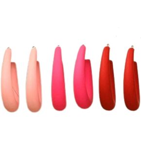 3Pcs Acrylic Teardrop Hoop Earrings Set Trendy Colorful Oval Dangle Earrings Statement Trendy Jewelry Gifts for Women in Kuwait