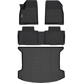 HAFIDI® Floor Mats & Cargo Liner Set Fit for Cadillac XT5 2025 2024-2017 All Weather Protection TPE Anti-Slip Automotive Full Set Floor Liners Custom Accessories - Black