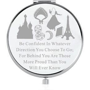 LQRI Musical Lover Makeup Mirror Anastasia Broadway Musical Gift for Musical Actor Musical Movie Fans Pocket Mirror