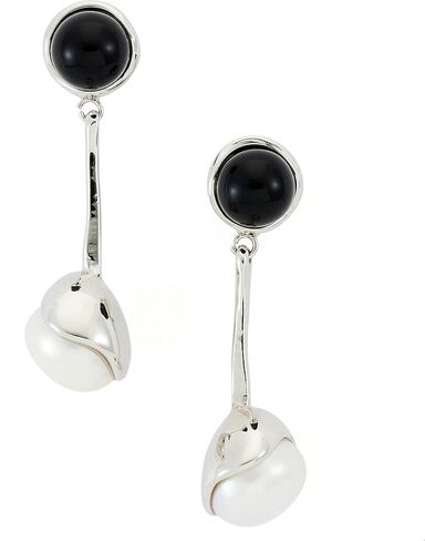 C.Paravano Gold Earrings Dangle Dangle Earrings Pearl Gold Wedding Earrings Gold 18K Gold Plated Earrings for Women 925 Sterling Silver Earrings for Women in Saudi Arabia
