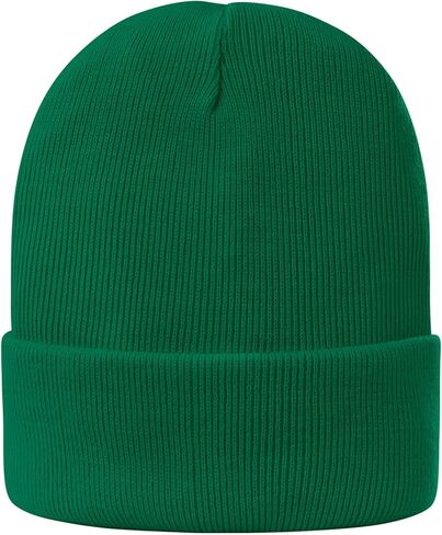 قبعة شتوية مبطنة بالساتان من دوريو للنساء قبعات شتوية مبطنة بالحرير للنساء قبعة جمجمة من الأكريليك الناعم الدافئ قبعة صغيرة خضراء مقاس واحد in Kuwait