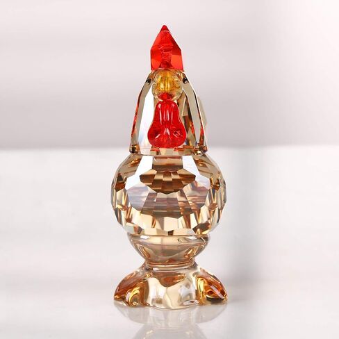 Crystal Rooster Animal Collectible Cute Figurine Ornament Gifts Home Decor (Gold) in Kuwait