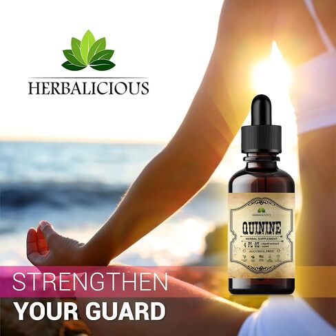 Quinine Liquid Extract 4oz - Cinchona Officinalis Bark Herbal Supplement for Leg Cramping Relief, Cramp Defense and Overall Digestive Health - All-Natural Quinine, Boosting Immune System… in Kuwait