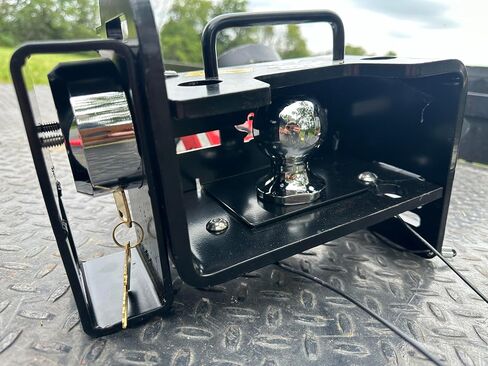 ONE Lock Fits Any Bumper Pull Trailer Strongest! of Any Trailer Lock Available Anywhere, 3/8" Thick Coated Steel! Anvil Trailer Lock See Video for Demonstration. 2-5/16" Ball Included. in Saudi Arabia