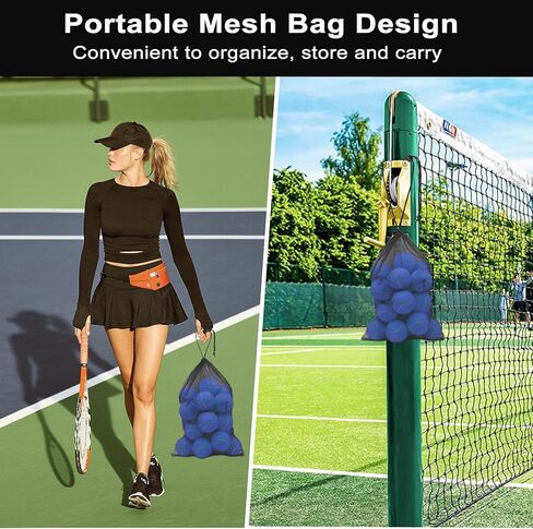 Tennis Balls, 12 Pack Colorful Tennis Ball Practice Balls, Tennis Balls for Dog, Come with Mesh Bag for Transport, Good for Beginner Training Tennis Ball in Saudi Arabia