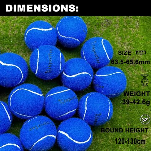 Tennis Balls, 12 Pack Colorful Tennis Ball Practice Balls, Tennis Balls for Dog, Come with Mesh Bag for Transport, Good for Beginner Training Tennis Ball in Saudi Arabia
