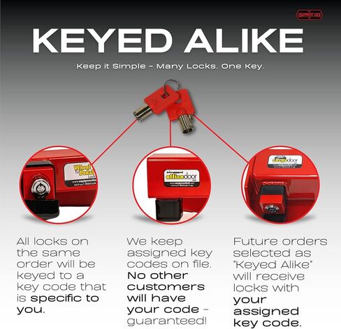 Equipment Lock Heavy Duty Cargo Door Lock - Powder Coated Steel Shipping Container Lock - Maximum Security Semi Trailer Door Lock - Semi Truck Accessories and Trailer Security (Keyed Differently) in Kuwait