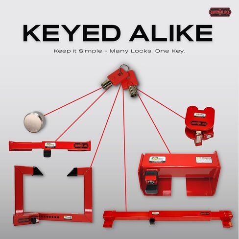 Equipment Lock Heavy Duty Cargo Door Lock - Powder Coated Steel Shipping Container Lock - Maximum Security Semi Trailer Door Lock - Semi Truck Accessories and Trailer Security (Keyed Differently) in Kuwait
