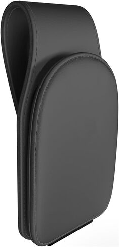 Sunglass Holder for Car 2 Packs, Car Accessories Magnetic Leather Glasses Holder, Sunglass Organizer for car Visor Clip,Car Essentials for New car (Black) in Saudi Arabia