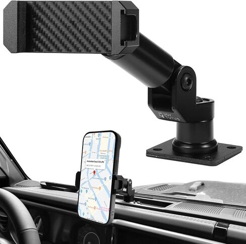 JOYTUTUS Heavy Duty Phone Mount for JL, Dash Mount Cell Phone Holder Compatible with Wrangler JL 2024 (Includes JL 4XE) & Gladiator JT 2024, Phone Holder Compatible with iPhone Android Smartphone in Saudi Arabia