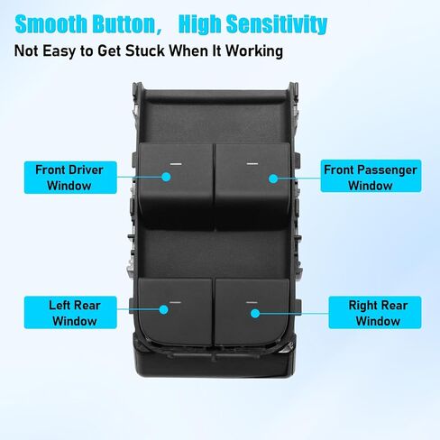 Jaronx Compatible with Tesla Model 3/Y Window Switch 2021 2022, Driver Side Master Window Switch for Model 3 Model Y, Replace for 1081037-02-G Left Front Side Power Window Switch (Matte Black) in Saudi Arabia