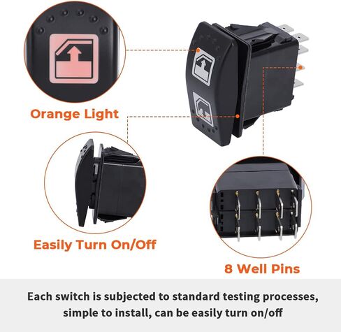 Left Hand Driver Power Window Switch for Can-Am 2016-2020 Defender & Defender Max 18-20 HD8 HD10 Left Hand Power Window Switch 8 Pin Lift Switch Replaces 710004979, 705800048 (3 Pack) in Kuwait