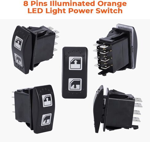 Left Hand Driver Power Window Switch for Can-Am 2016-2020 Defender & Defender Max 18-20 HD8 HD10 Left Hand Power Window Switch 8 Pin Lift Switch Replaces 710004979, 705800048 (3 Pack) in Kuwait