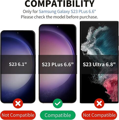 [2+2 for Samsung Galaxy S23 Tempered Glass Privacy Screen Protector 6.1 Inch with Camera Lens Protector Tempered Glass, [Fingerprint Unlock], Anti Scratch, Black, Anti Spy, Case Friendly in Saudi Arabia