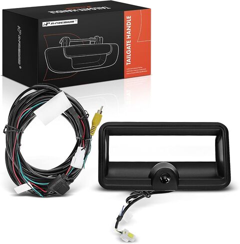 A-Premium Tailgate Handle Bezel Compatible with Chevrolet GMC C1500 C2500 C3500 K1500 K2500 K3500 1988-2000, Textured Black Finish, w/Assembled Camera & Cable in Saudi Arabia
