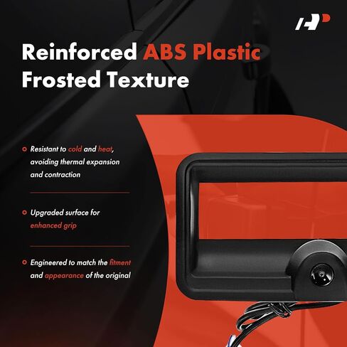 A-Premium Tailgate Handle Bezel Compatible with Chevrolet GMC C1500 C2500 C3500 K1500 K2500 K3500 1988-2000, Textured Black Finish, w/Assembled Camera & Cable in Saudi Arabia
