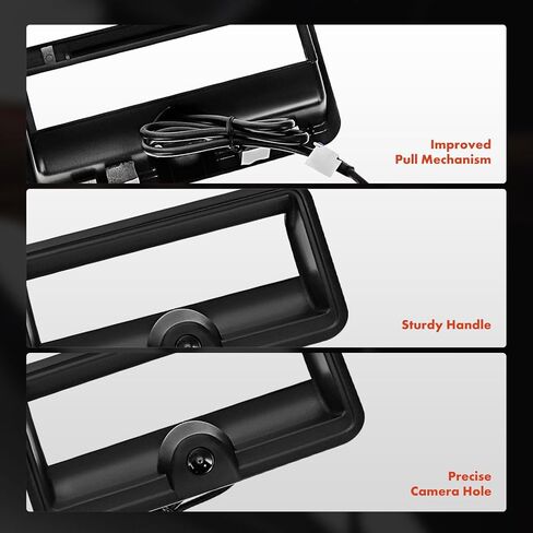 A-Premium Tailgate Handle Bezel Compatible with Chevrolet GMC C1500 C2500 C3500 K1500 K2500 K3500 1988-2000, Textured Black Finish, w/Assembled Camera & Cable in Saudi Arabia