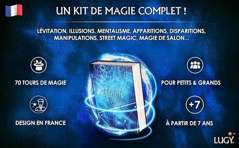 LUGY Magic Secrets - Magic Set for Beginners & Kids - Learn 70 Basic Level Magic Tricks - Comprehensive Magic Starter & Learning Kit - Includes Video Tutorials - Suitable for Age 7+ in Saudi Arabia