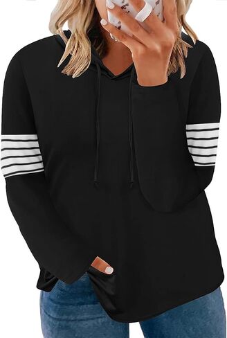RITERA Plus Size Hoodies For Women Casual Sweatshirt Fall Winter Long Sleeve Oversize Pullover Tops in Saudi Arabia