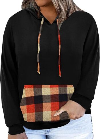 RITERA Plus Size Hoodies For Women Casual Sweatshirt Fall Winter Long Sleeve Oversize Pullover Tops in Saudi Arabia