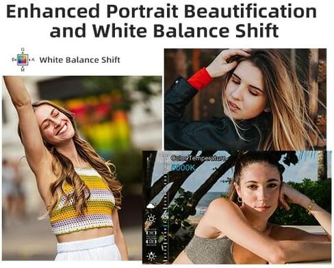 ORDRO 5K Digital Camera Vlogging Camera for Content Creators and Vloggers, 64MP Digital Camera for Photography Flip Screen, 12X Optical Zoom Camera, Auto Focus, IR Night Vision Function, 64GB Card in Kuwait