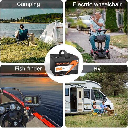 12V 8Ah LiFePO4 Battery, 3000+ Deep Cycles LiFePO4 Lithium Batteries Built-in 8A BMS, Perfect for Solar Battery Charger, Fish Finder, Power Wheels, LED Light, Toys, Off-Grid Applications in Saudi Arabia