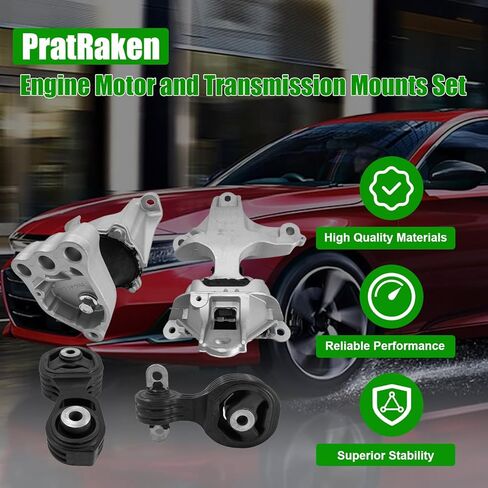 PratRaken 4 PCS Engine Motor and Trans Mounts Set Fits for Honda Accord 1.5L 2018 2019 2021 2022 Turbo AUTO CVT A65109 A65128 50850TVAA11 Upper Left Transmission Mount Rear Lower Torque Strut Mount in Kuwait