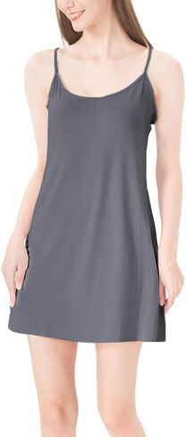Slip Dress for Women Viscose Spaghetti Strap Lingerie Sexy Nightgowns Plus Size in Saudi Arabia
