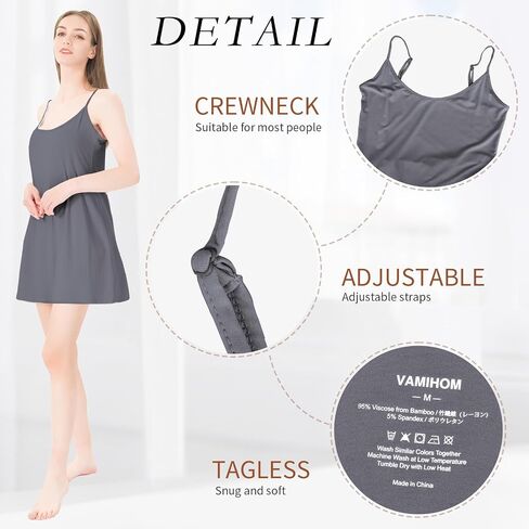 Slip Dress for Women Viscose Spaghetti Strap Lingerie Sexy Nightgowns Plus Size in Saudi Arabia