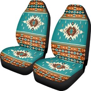 Hunting Deer Flag Print Car Seat Covers Front Seats for Men,Camo Bucket Seats Protector,Decorative Auto Interior Accessories