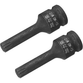 uxcell 2 Pcs 1/2" Drive x M12(12mm) Impact Triple Square Spline Bit Socket, Metric 3" Length, CR-MO Steel Use with Impact Drivers or Hand Ratchets in Kuwait