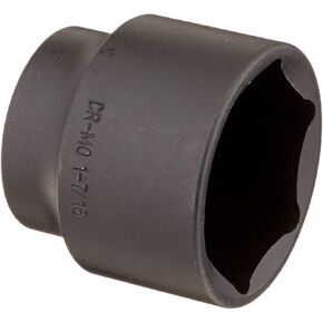 SUNEX TOOLS 246, ½" Drive, 1-7/16" Impact Socket, Cr-Mo Alloy Steel, Radius Corner Design, Chamfered Openings, Dual Size Markings, Meets ANSI Standards