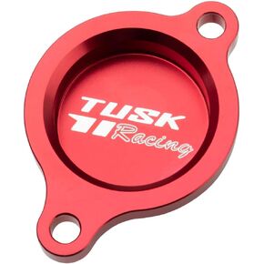 Tusk Aluminum Oil Filter Cover Red Compatible with Honda CRF450R 2017-2025